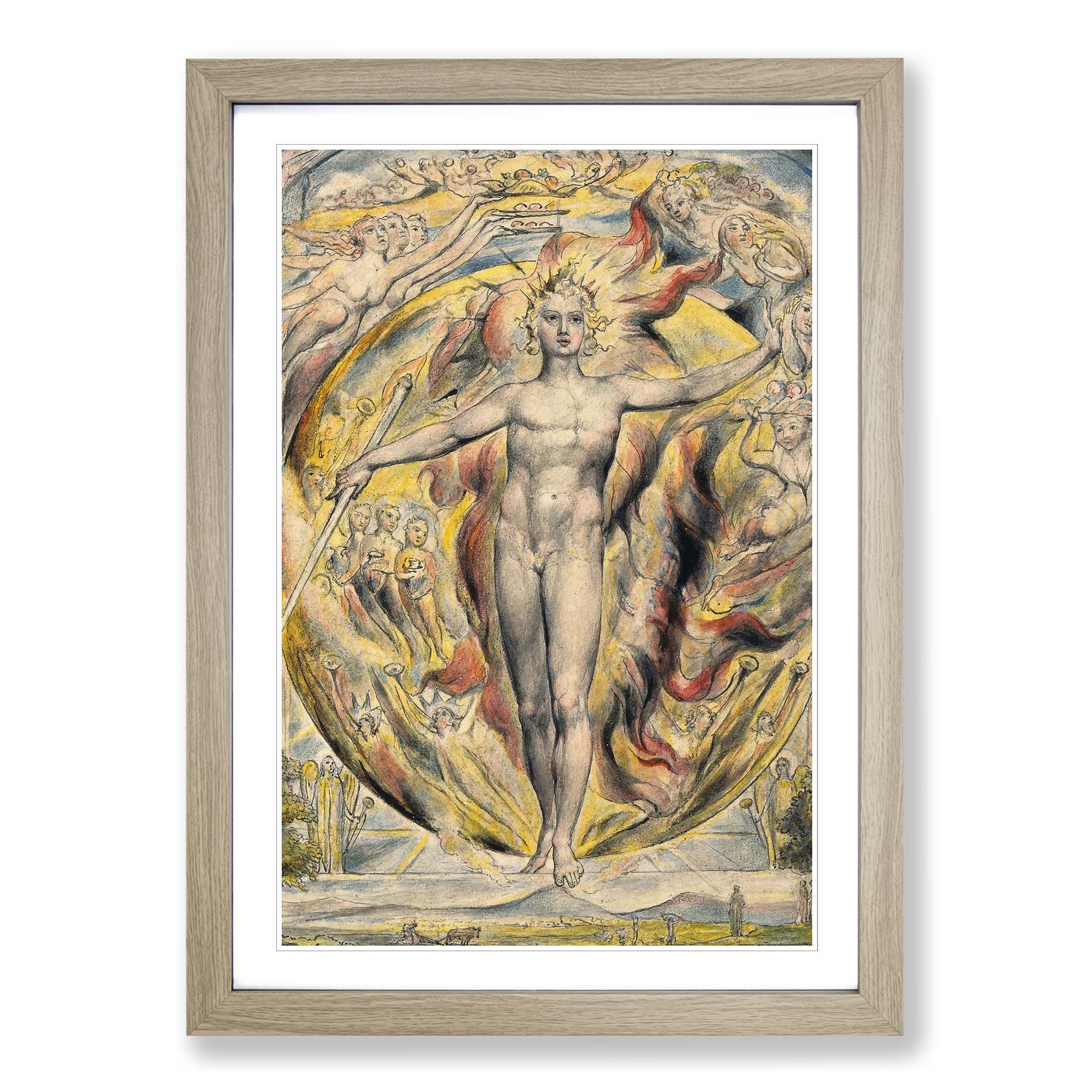 William Blake Sun At His Eastern Gate Wall Art Print Framed Picture 